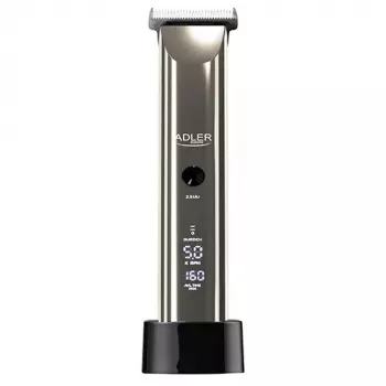 Adler AD 2834 matu griežamā mašīna, no 3 mm līdz 1,2 cm, 4 uzgaļi, LCD, sudraba