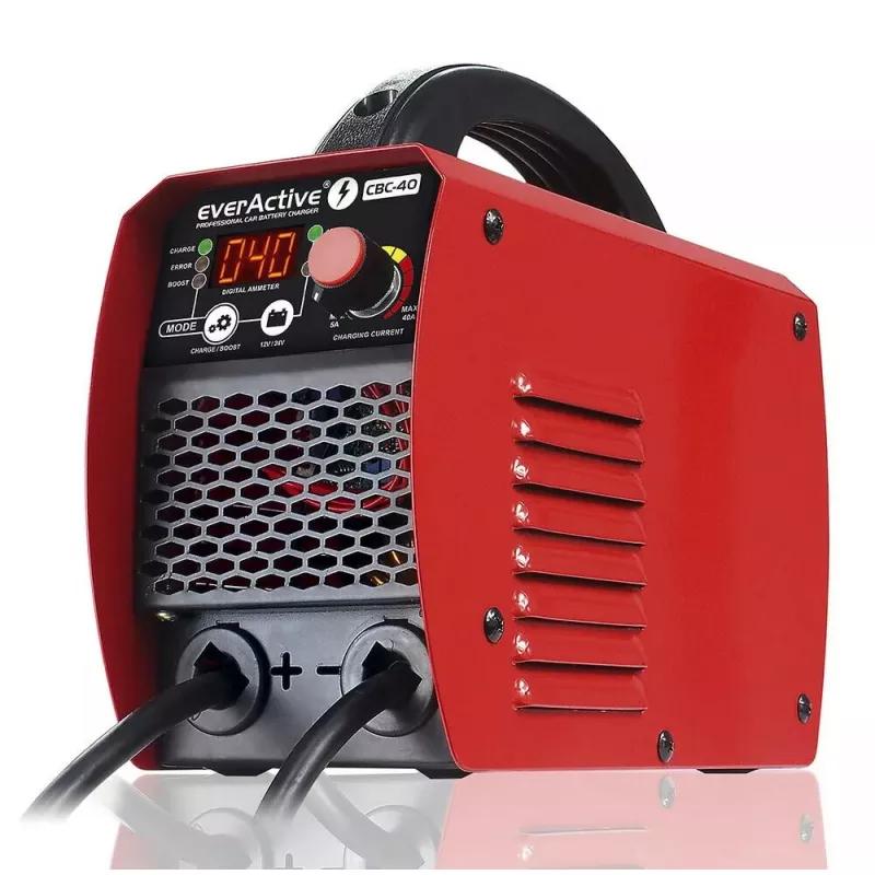 Auto lādētājs everActive CBC40 12V/24V, transportlīdzekļa akumulatora lādētājs, saderīgs ar 12V un 24V sistēmām
