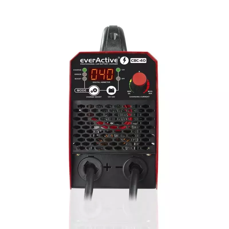 Auto lādētājs everActive CBC40 12V/24V, transportlīdzekļa akumulatora lādētājs, saderīgs ar 12V un 24V sistēmām