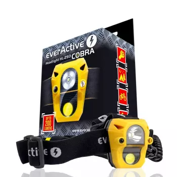 Galvas lukturītis Everactive HL250 LED 3W dzeltens