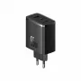 Fast charger Baseus Cube Pro 65W — 3 pieslēgvietas (2×USB-C, 1×USB-A), 110–240 V, maiņstrāva, iekštelpām, universāla savietojamība, melns, 0,154 kg
