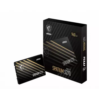 2.5 collu SATA III SSD MSI SPATIUM S270 240GB — 3D NAND, 6 Gbit/s, 400 MB/s