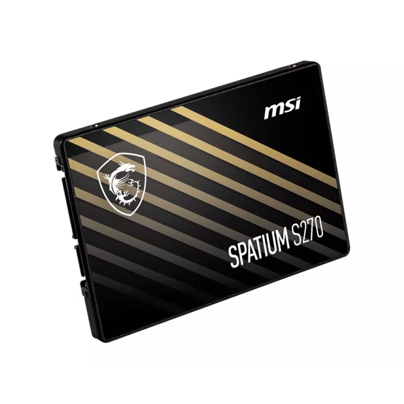 2,5 collu SATA III SSD MSI SPATIUM S270 960GB — 500 MB/s lasīšana, 450 MB/s rakstīšana, 3D NAND