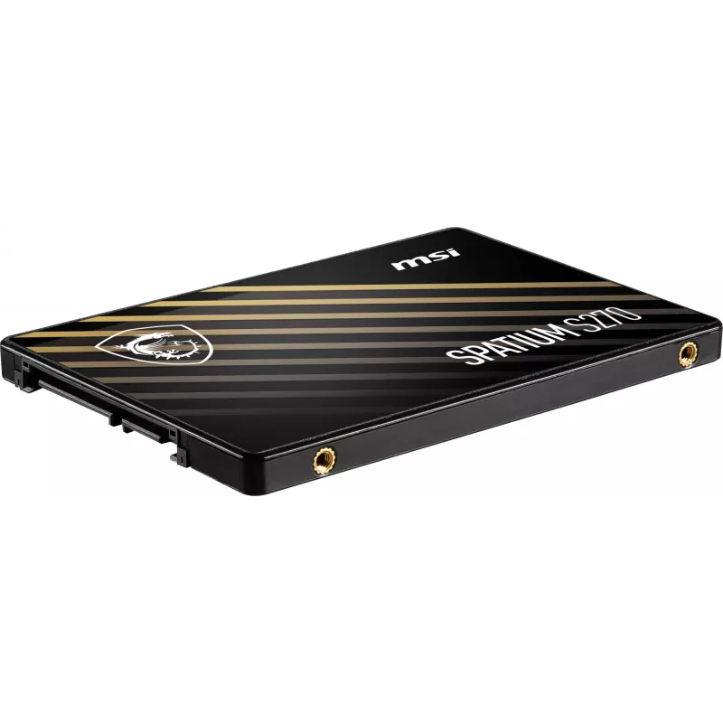 2.5 collu SATA III SSD MSI SPATIUM S270 480GB — 3D NAND, 450 MB/s rakstīšanas ātrums, 2 M h MTBF