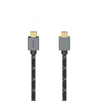 Hama 00200504 HDMI kabelis 2 m HDMI A tipa (standarta) melns, pelēks
