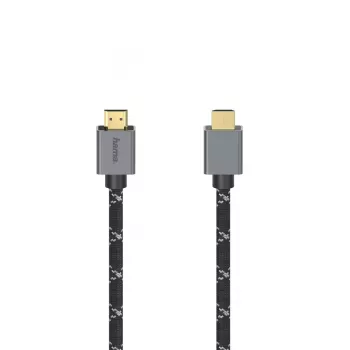 Hama 00200504 HDMI kabelis 2 m HDMI A tipa (standarta) melns, pelēks