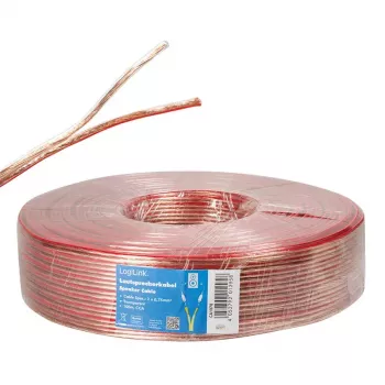 Audio kabelis LogiLink CA1078 100m caurspīdīgs