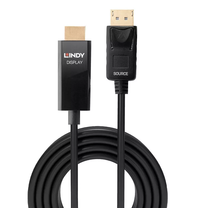Lindy 2m Active DisplayPort to HDMI kabelis with HDR
