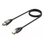 Tīkla kabelis UNITEK C18149AGY03-2M RJ-45 Cat8 2m Melns