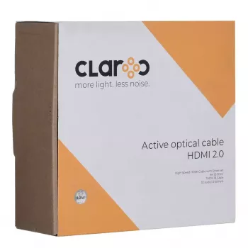 HDMI optiskās šķiedras kabelis claroc FEN-HDMI-20-40M, aktīvais optiskais kabelis (AOC) HDMI 2.0, 4K, 40 m