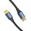 HDMI kabelis Vention 2.1 8K 2 m, pīts kokvilnas apvalks, 48 Gbit/s, 120 Hz, HDMI Type A vīrišķais–vīrišķais, zils