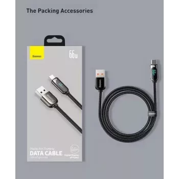 USB kabelis Baseus CASX020001 1m USB A USB C melns