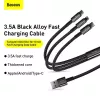 3-in-1 USB kabelis Baseus Tungsten Gold CAMLTWJ-01