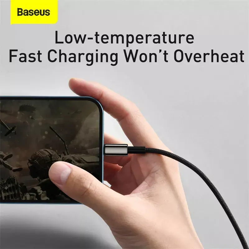3-in-1 USB kabelis Baseus Tungsten Gold CAMLTWJ-01
