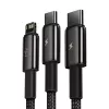 3-in-1 USB kabelis Baseus Tungsten Gold CAMLTWJ-01