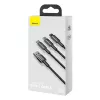 3-in-1 USB kabelis Baseus Tungsten Gold CAMLTWJ-01