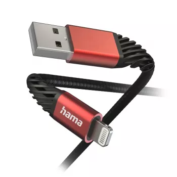 Hama Extreme Lightning to USB A kabelis 1,5 m 2,4 A