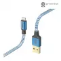 Kabelis Hama Reflective 1.5 m zils Lightning uz USB A 2.4 A