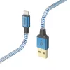 Kabelis Hama Reflective 1.5 m zils Lightning uz USB A 2.4 A