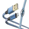 Kabelis Hama Reflective 1.5 m zils Lightning uz USB A 2.4 A