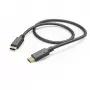 Hama uzlādes kabelis, USB-C - USB-C, 1 m, melns