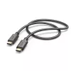 Hama uzlādes kabelis, USB-C - USB-C, 1 m, melns
