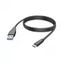 Hama 00201597 USB kabelis USB 2.0 3 m USB C USB A melns