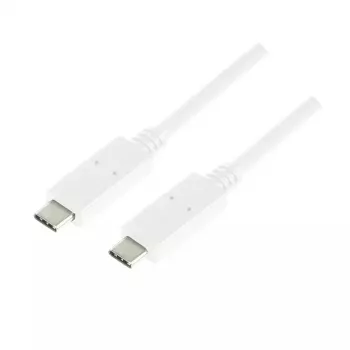 USB kabelis LogiLink CU0131 USB 3.2 Gen 2 1m USB C Balts