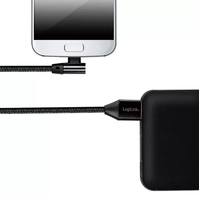 USB kabelis LogiLink CU0142 USB 2.0 0.3 m USB A Micro-USB B Melns