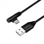 USB kabelis LogiLink CU0142 USB 2.0 0.3 m USB A Micro-USB B Melns