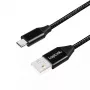 USB kabelis LogiLink CU0143 USB 2.0 0,3 m USB A Micro-USB B Melns