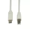 USB kabelis LogiLink CU0160 USB 2.0 1 m USB-C uz USB-B balts