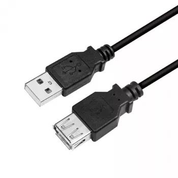 LogiLink CU0012B USB kabelis 5m USB 2.0 A uz A melns