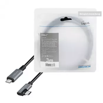 USB kabelis LogiLink CU0183 2m USB C melns sudrabains USB 2.0