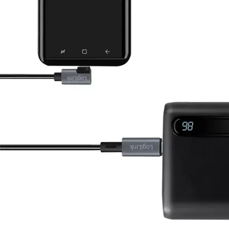 USB kabelis LogiLink CU0183 2m USB C melns sudrabains USB 2.0