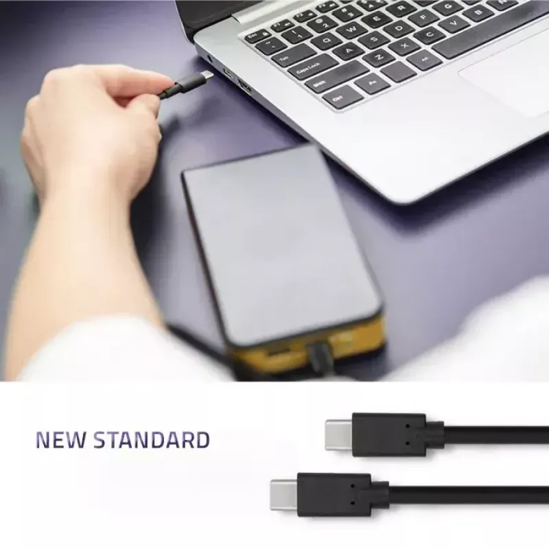 USB kabelis Qoltec 52352 2,5 m USB 3.2 Gen 1 USB C melns