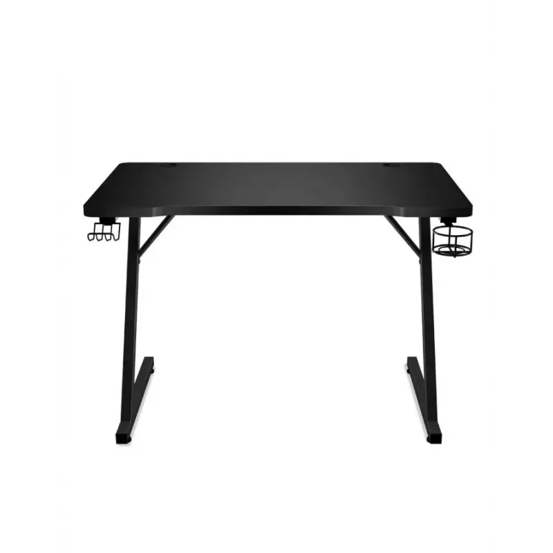 Taisns spēļu galds Huzaro Hero 1.8 Melns — MDF virsma 1000×600×700 mm, tērauda rāmis, krūzes turētājs