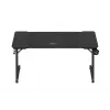 Ergonomisks spēļu galds huzaro Hero 3.3 Melns — taisna taisnstūra galvirsma 1400x600 mm, 740 mm augstums, 15 mm biezums