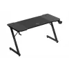 Ergonomisks spēļu galds huzaro Hero 3.3 Melns — taisna taisnstūra galvirsma 1400x600 mm, 740 mm augstums, 15 mm biezums