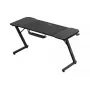 Ergonomisks spēļu galds huzaro Hero 3.3 Melns — taisna taisnstūra galvirsma 1400x600 mm, 740 mm augstums, 15 mm biezums