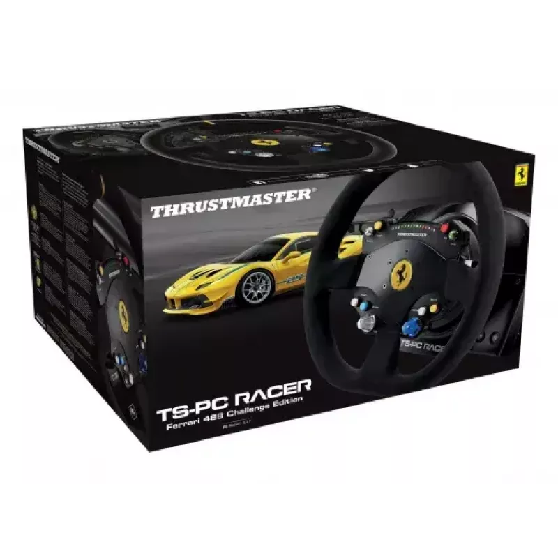 Thrustmaster TS-PC Racer Ferrari 488 Challenge Edition Melns USB 2.0 Stūre Analogā / Digitālā