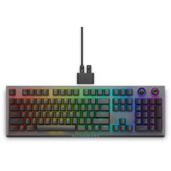 Alienware Tri-Mode AW920K tastatūra Gaming USB + RF Wireless + Bluetooth Pelēka
