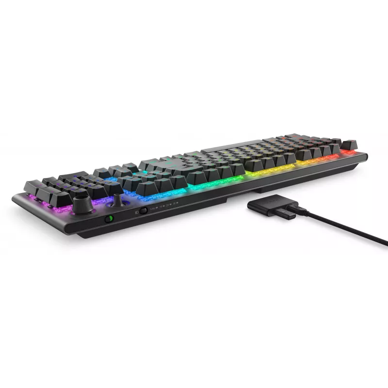 Alienware Tri-Mode AW920K tastatūra Gaming USB + RF Wireless + Bluetooth Pelēka