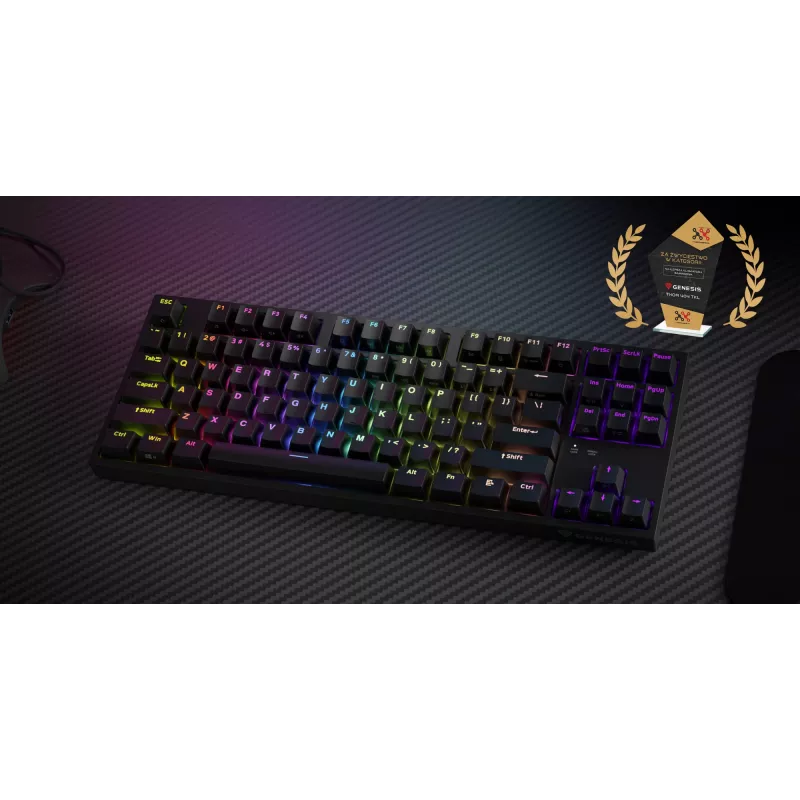 GENESIS Thor 404 TKL tastatūra Spēlēm USB QWERTY US International Melna