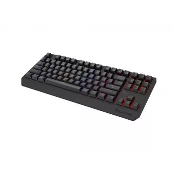 Mehāniskā spēļu tastatūra bez ciparu bloka GENESIS Thor 230 TKL — USB, RF bezvadu, Bluetooth, 87 taustiņu QWERTY, pelēka