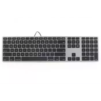 Tastatūra Matias FK318LB-UK RGB fona apgaismojums Mac Space Gray — bez ciparu bloka, UK izkārtojums
