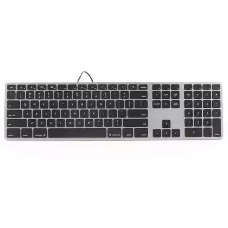 Tastatūra Matias FK318LB-UK RGB fona apgaismojums Mac Space Gray — bez ciparu bloka, UK izkārtojums