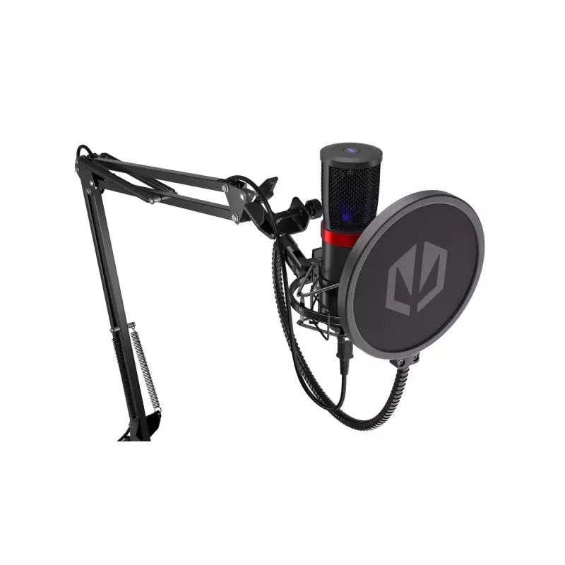 PC mikrofons ENDORFY Solum Streaming, vadu USB-C kardioīds, 48 kHz/16 bitu, 18–21000 Hz, galda stiprinājums, trieciena stiprinājums un pop filtrs