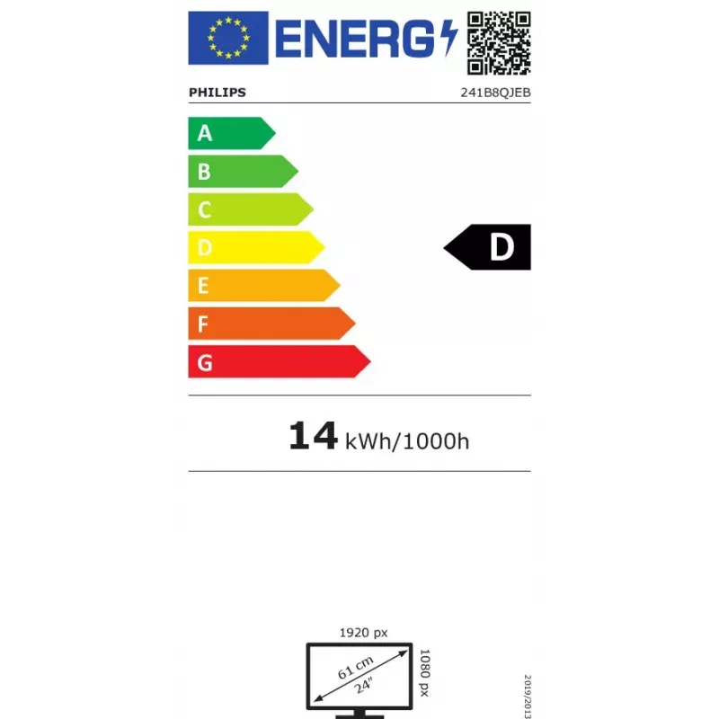 Philips B līnijas LCD monitors 241B8QJEB/00 23,8 collu Full HD LCD 1920 x 1080
