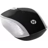 HP Wireless pele 200 (Pike Silver), piemērota abām rokām, optiskā, RF bezvadu, 1000 DPI, sudraba
